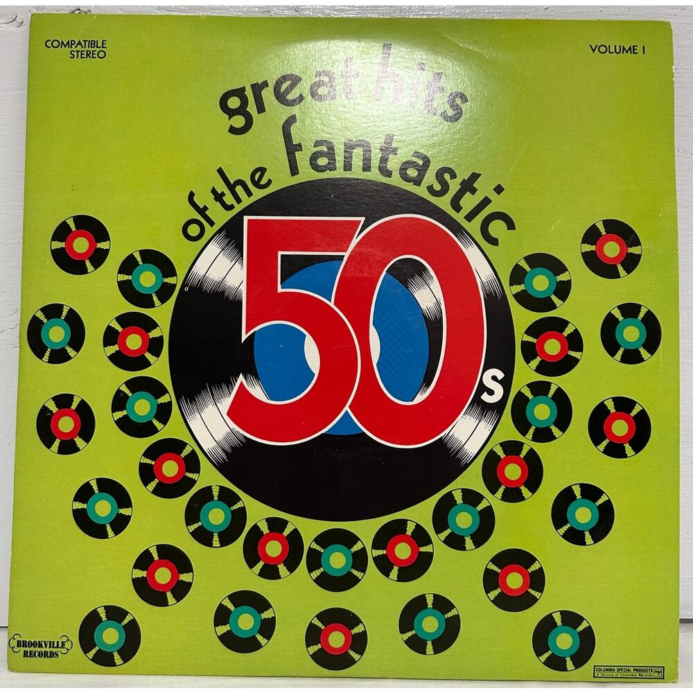 Great Hits of the Fantastic 50s 1973 2LP Brookville Vintage Vinyl